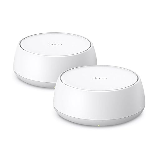 TP-Link Deco BE5000 Dual-Band WiFi 7 Mesh System (Deco BE25) – Supports 150+ Devices, 5GHz/2.4GHz, 2.5Gbps Ports, MLO, 4K-QAM, HomeShield Security, Universal Compatibility (2-Pack) Wi-Fi 7 | BE5000, Dual-Band 2-Pack