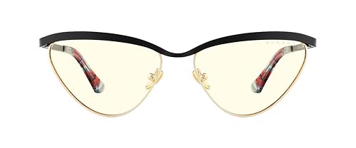 Gunnar Gaming & Computer Glasses - Year of the Dragon - Frame Color: Onyx - Gold, Lens Tint: Clear (Blocks 35% Blue Light & 100% UV Light) - Blue Light Blocking Glasses, Onyx lens: clear (35% blue