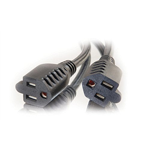 C2G 29805 16 AWG 1-to-2 Power Cord Splitter - 1 NEMA 5-15P to 2 NEMA 5-15R, TAA Compliant, Black (3 Feet, 0.91 Meters) Splitter 1 to 2 3 Feet