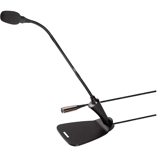 Shure CVG12D-B/C 12 Gooseneck Condenser Microphone with Integrated Desktop Base, inch 12-inch Gooseneck Mic with Desktop Base