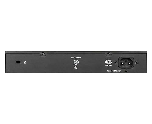 D-Link 16-Port Gigabit Smart Managed Switch, Layer 2 Features, VLANs, Cable Diagnostics, Energy Saving Features, Rugged Metal Housing, Smart Web UI, Version 2 (DGS-1100-16V2), Black