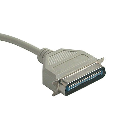 C2G 02798 DB25 Male to Centronics 36 Male Parallel Printer Cable, Beige (6 Feet, 1.82 Meters)
