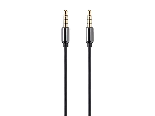 Monoprice Auxiliary Audio Cable - 3.5mm TRRS, Gold Plated, 10 Feet, Black - Onyx Series 10 Foot