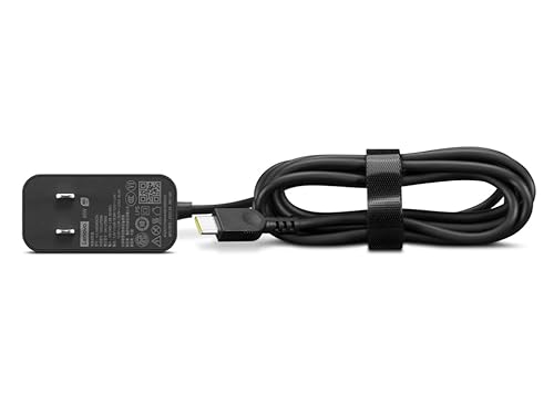 Lenovo USB-C 65W Wall Charger - PD 3.0 - Power Adapter for Laptop, Tablet, Notebook, USB-C Compatible Devices - Slim, Light and Portable with 6.5 Foot Cable - Black