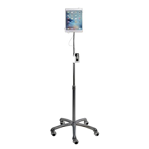 CTA Digital Heavy-Duty Gooseneck Floor Stand for iPad/Tablet (CTAPADHFS)(PAD-HFS) Non-security Holder Universal Tan