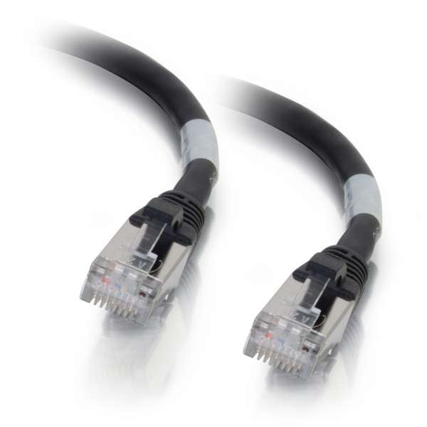 C2G 15ft Cat6a Snagless Shielded (STP) Network Patch Cable - Black
