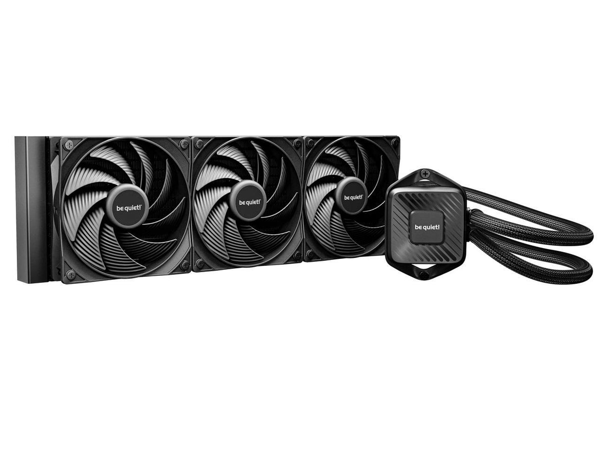 bequiet! PURE LOOP 3 360mm Black CPU liquid cooler for heavily overclocked systems 3x Pure Wings 3 PWM high-speed fans Daisy chained PWM fans PWM pump features 6-pole motor with 3 phases BW029