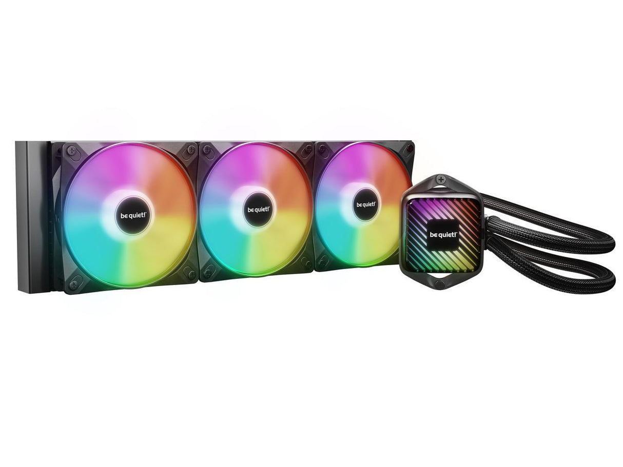 bequiet! PURE LOOP 3 LX 360mm Black CPU liquid cooler for heavily overclocked systems 3x Light Wings LX PWM high-speed fans Daisy chained PWM fans Unique ARGB cooling block with customization