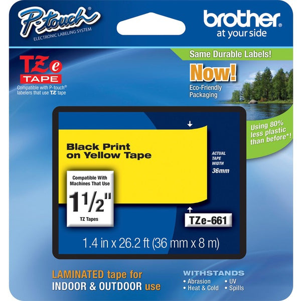Brother P-Touch TZe Laminated Tape (BRTTZE-661)