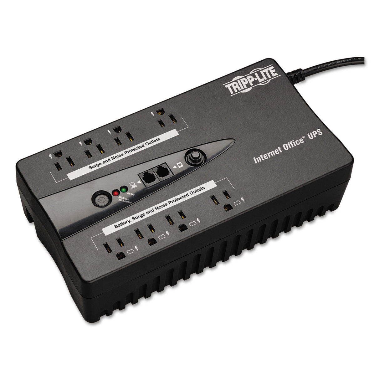 Tripp Lite Internet Office Ultra-Compact Desktop Standby UPS, 10 Outlets, 550 VA, 420 J (INTERNET550U)