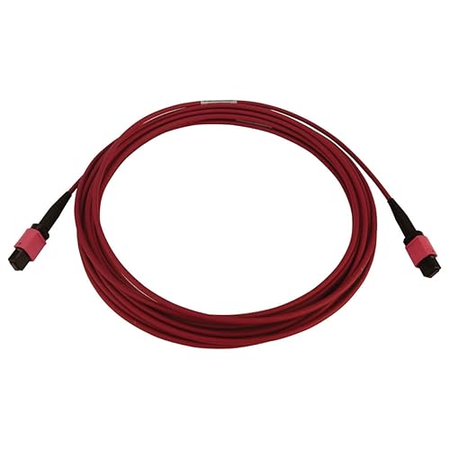 Tripp Lite Multimode Fiber Patch Cable, 50/125 OM4 MPO to MPO (F/F), 12 Fiber, Magenta, LSZH Jacket, 5 Meters / 16.4 Feet, Lifetime Limited Manufacturer's Warranty (N845B-05M-12-MG)