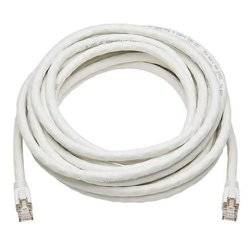 TRIPP LITE Cat8 Snagless Ethernet Cable, 25G/40G Certified Network Patch Cable, 22 AWG S/FTP, PoE, White, 25 ft. (N272-025-WH) 25-ft.