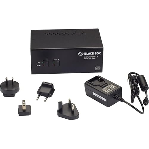 KVM Switch - 2-Port, Dual-Monitor, DisplayPort 1.2, 4K 60Hz, USB 3.1 Hub, Audio