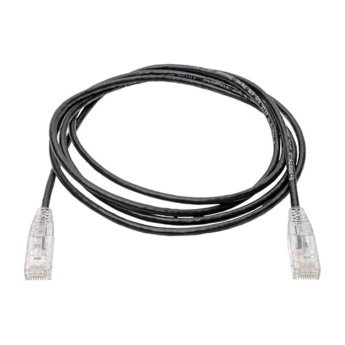 Tripp Lite Cat6 Gigabit Patch Cable, RJ45 M/M, Gigabit, Snagless, UTP, Molded, Slim, Black, 6 ft. (N201-S06-BK) Black 6 ft.