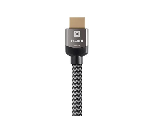 Monoprice Active High Speed HDMI Cable - 30 feet - Gray, 4K @ 60Hz 18Gbps 26AWG YUV 4:2:0 CL3 - Luxe Series 30ft Cable