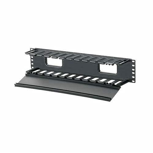 Panduit WMPF1E Horizontal Cable Manager, Black, 2 RU, Black