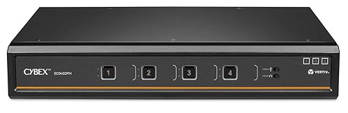 Vertiv Cybex SC945 Secure KVM | Dual Head | 4 Port Universal and DPP | NIAP Version 4.0 Certified (SC945DPH-400)