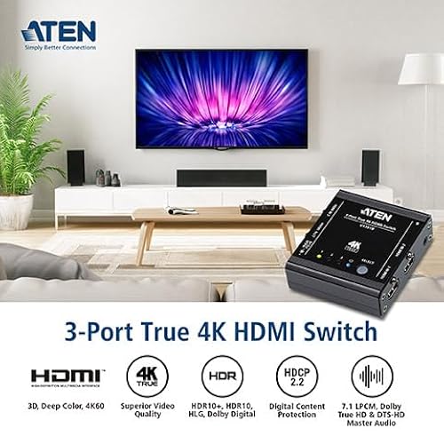 ATEN 3 Port True 4K HDMI Switch