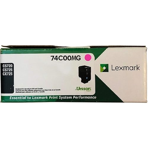 Lexmark Magenta Return Program Toner Cartridge for US Government, 3000 Yield (74C00MG)