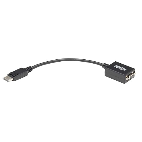 DisplayPort to VGA Adapter Converter Active M/F 6In 50 Pack