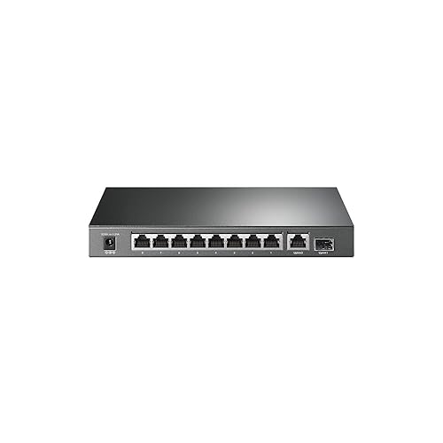 TP-Link 8 Port Gigabit PoE Switch | 8 PoE+ Ports @63W, w/ 1 Uplink Gigabit Port + 1 SFP Slot | Desktop/Wall-Mount | Plug & Play | Limited Lifetime Protection | Traffic Optimization (TL-SG1210P) 10 Port w/8 PoE+ Port Unmanaged
