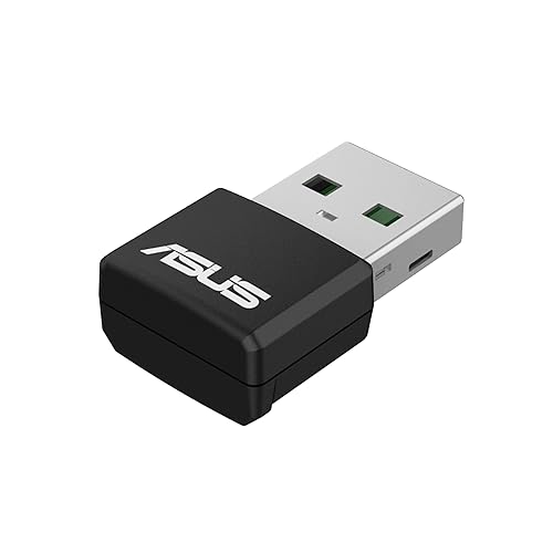 ASUS AX1800 Dual Band WiFi 6 USB Adapter, WiFi 6, 802.11ax, WPA3 Network Security, 5GHz Frequency Band, Compact Size (USB-AX55 Nano) USB-AX55Nano
