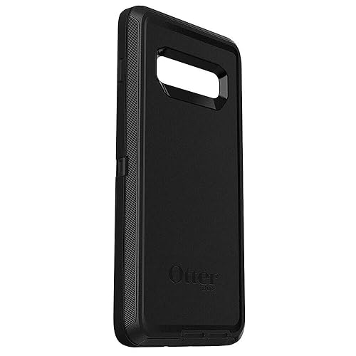 OtterBox Galaxy S10+ Defender Series Case - BLACK, Rugged & Durable, with Port Protection, Includes Holster Clip Kickstand Black Case