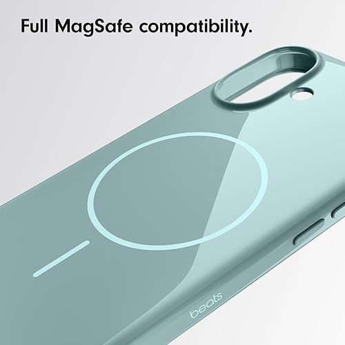 Beats iPhone 16 Plus Case with MagSafe and Camera Control, Scratch-Resistant Protective Cover, Slim Fit, Microfiber Lining - Riptide Blue