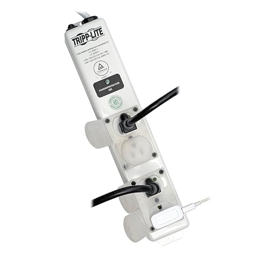 Tripp Lite Medical-Grade Surge Protector Power Strip, 4 Hospital-Grade Outlets, 6' Cord, for Patient-Care Vicinity- UL60601-1 4 Outlets, 6ft Cord