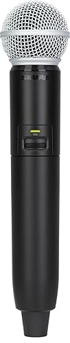 Shure GLXD2+/SM58 Handheld Wireless Transmitter with SM58 Vocal Mic Capsule and SB904 Battery (12-Hour Life) - for use with GLX-D+ Dual Band Wireless Microphone Systems (Receiver Sold Separately) SM58 Dual Band