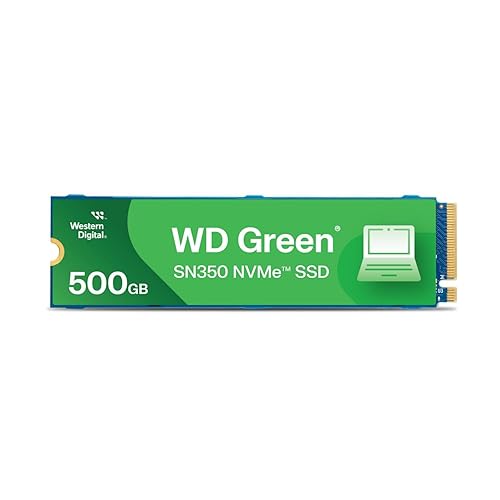 Western Digital 500GB WD Green SN350 NVMe Internal SSD Solid State Drive - Gen3 PCIe, M.2 2280, Up to 2,400 MB/s - WDS500G2G0C