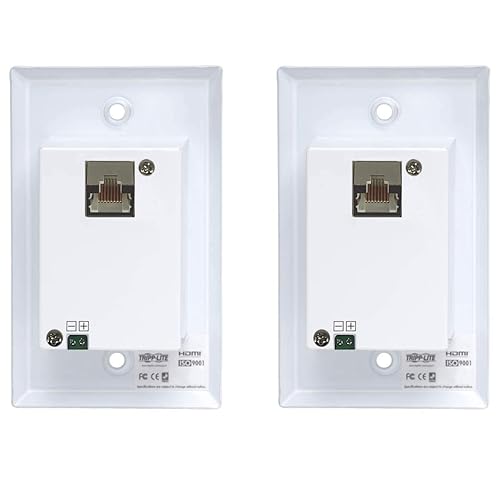 Tripp Lite HDMI Over Cat6 Extender Kit Wallplate Transmitter Receiver 4K (B127A-1A1-FHFH)