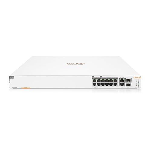 HPE Networking Instant On Switch Series 1960 12-Port mGig Smart-Managed Layer 2+ Ethernet Switch with PoE 480W | 8X 1G, 4X 2.5G | 2X 10GBase-T, 2X SFP+ | Stackable | US Cord (S0F35A#ABA)