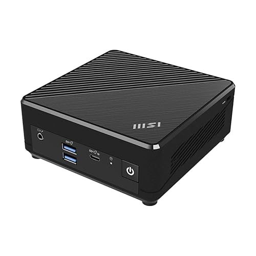 MSI Cubi N ADL Barebone Mini PC: Intel Pentium N200, Intel UHD, WiFi, Dual Display, Type C: Black ADL S-054BUS