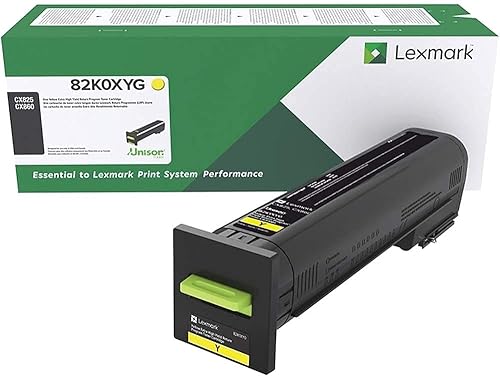 Lexmark Extra High Yield Yellow Return Program Toner Cartridge for US Government, 22000 Yield (82K0XYG)