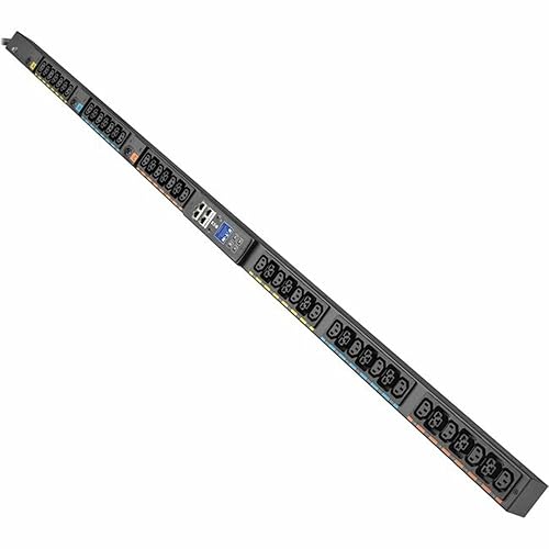 Eaton Electrical - EVMI1530X - Eaton 3-Phase Metered Input Rack PDU G4, 208V, 42 Outlets, 24A, 8.6kW, L15-30 Input, 10