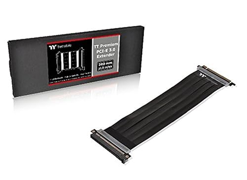 Thermaltake AC-045-CN1OTN-C1 TT Premium PCI-E x16 3.0 Extender Riser Cable 300mm Graphic Cards Black