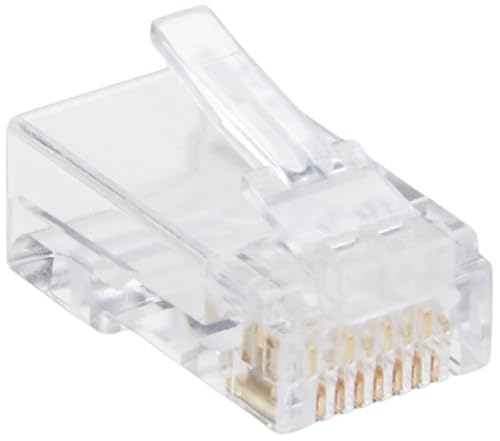 C2G Legrand RJ45 Modular Load Bar Connectors, RJ45 Cat5e Modular Plug to Use as Data Transfer Plug, Multipack Ethernet Cable Plug, 100 Per Pack, 1 Pack, C2G 27575