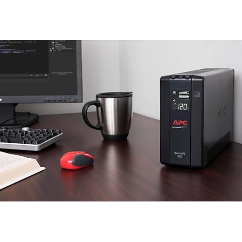 APC Battery Backup Surge Protector, BX850M Backup Battery Power Supply, AVR, Dataline Protection 850VA Battery Backup