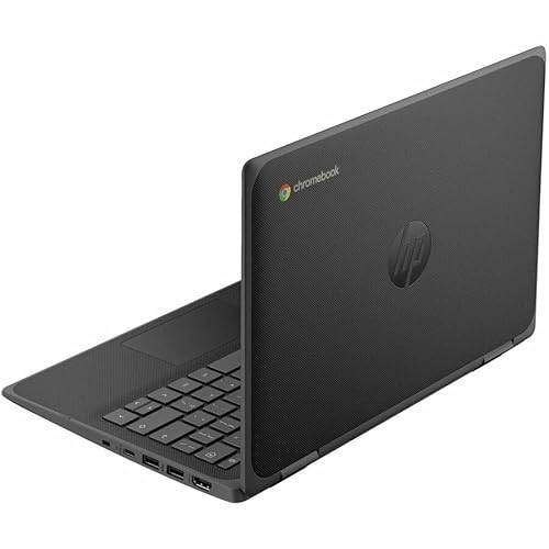 HP Fortis G5 11.6 Touchscreen Convertible 2 in 1 Chromebook - HD - Intel N-Series N100-8 GB - 64 GB Flash Memory - English Keyboard - Jack Black - Intel Chip - 1366 x 768 - ChromeOS - Intel UHD Gra