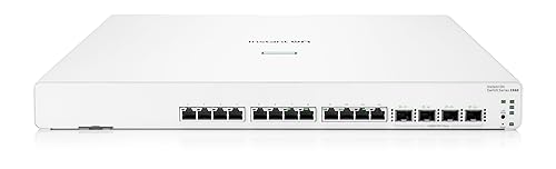 HPE Networking Instant On Switch Series 1960 12-Port 10Gb Aggregator Smart-Managed Layer 2+ Ethernet Switch | 12x 10GBase-T | 4X SFP+ | Stackable | US Cord (JL805A#ABA)