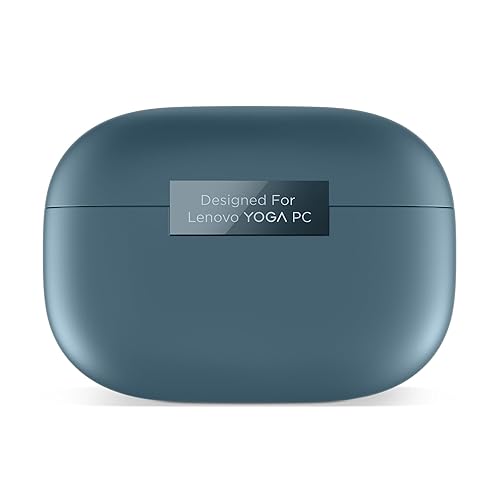 Lenovo TWS Earbuds Yoga PC Edition Tidal Teal Active Noise Cancellation Bluetooth 5.3 Wireless Earbuds ENC 3-Mic Clear Calls AI EQ Mode Switch for Gaming, Movies, Music, and Meetings Tidal Teal In-ear