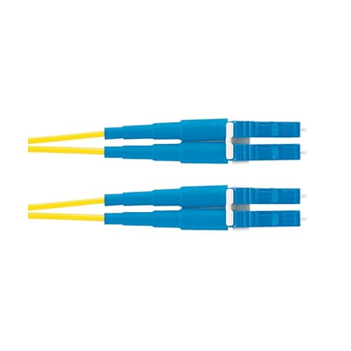 Panduit Duplex OS2 Singlemode Fiber Optic Patch Cord, 9 µm Core, LC Duplex Connectors, 3.28 ft (1 m) L, Riser (OFNR)