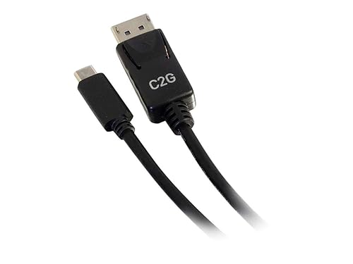 C2G 26904 USB-C to DisplayPort Adapter Cable 4K 30Hz, Black (12 Feet, 3.65 Meters)