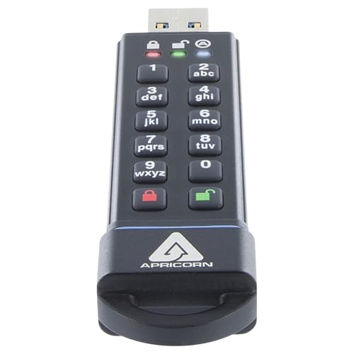 Apricorn Aegis Secure Key 30 GB FIPS 140-2 Level 3 Validated 256-bit Encryption USB 3.0 Flash Drive (ASK3-30GB)