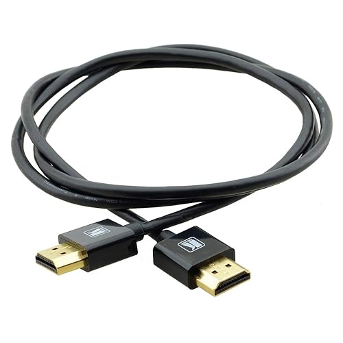 Ultra-Slim High-Speed Flexible Hdmi (M) to Hdmi (M) Cable with Ethernet: Black