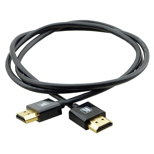Black Only Ultra Slim High Speed Hdmi Flexible Cable with Ethernet