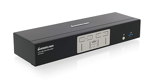 IOGEAR 4-Port 4K KVMP Switch with HDMI Connection, USB 3.0 Hub, and Audio (TAA) GCS1934H