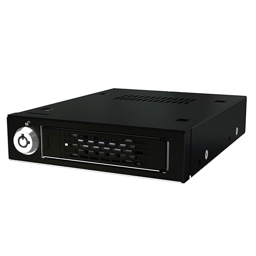 ICY Dock Rugged Full Metal 2.5” SAS/SATA HDD & SSD Mobile Rack for External 3.5 Drive Bay | ToughArmor MB991IK-B Black