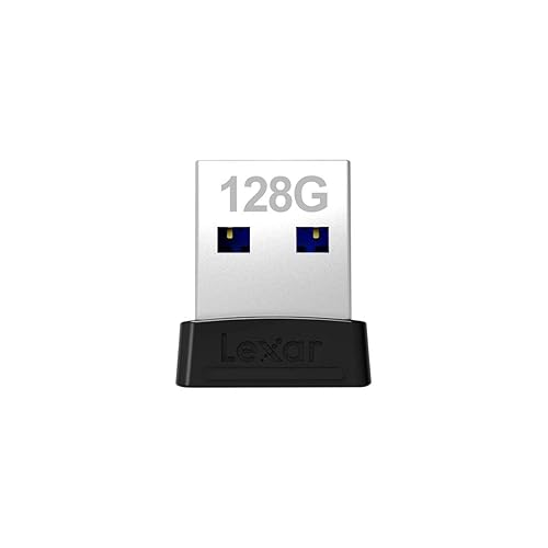 Lexar 128GB JumpDrive S47 USB 3.2 Gen 1 Flash Drive for Storage Expansion and Backup, Up To 250MB/s Read, Compact Plug-n-Stay, Black (LJDS47-128ABBKNA) Black 128 GB 128GB